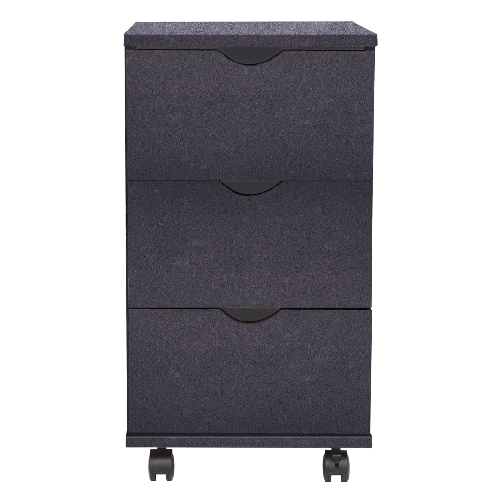vidaXL Mueble de cajones negro 33x45x60 cm