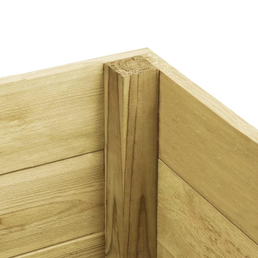 vidaXL Arriate de madera de pino impregnada 450x150x54 cm