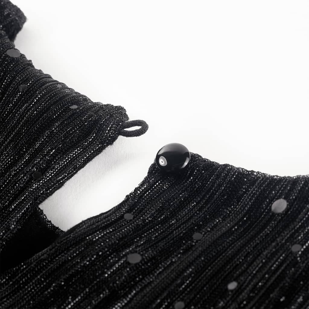 Vestido infantil de manga larga negro 92