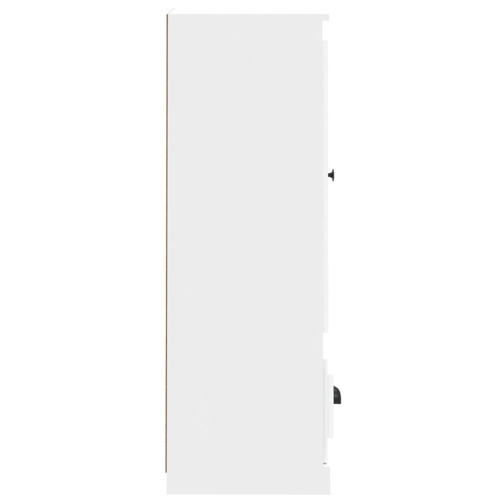 vidaXL Aparador alto madera contrachapada blanco 36x35,5x103,5 cm