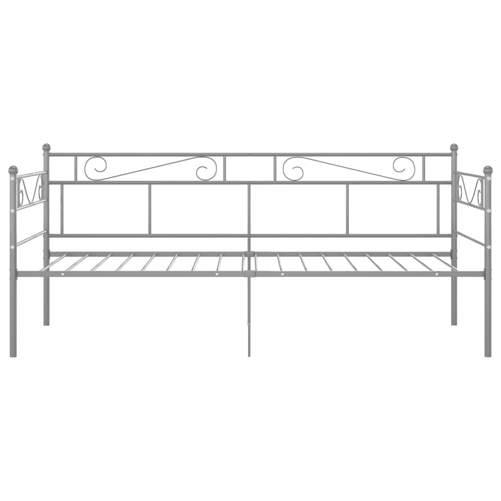 vidaXL Estructura de sofá cama de metal gris 90x200 cm