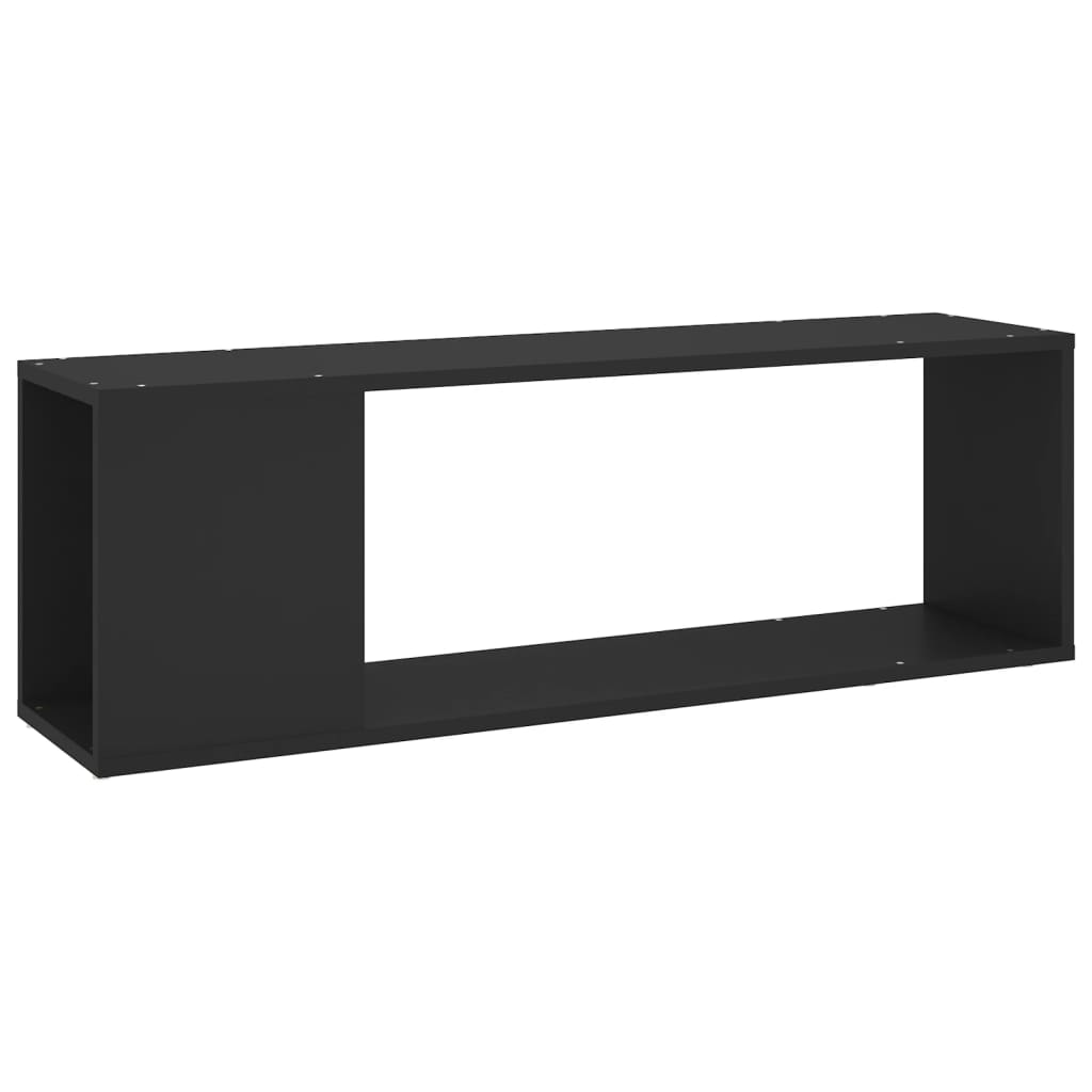 vidaXL Mueble para TV de aglomerado negro 100x24x32 cm