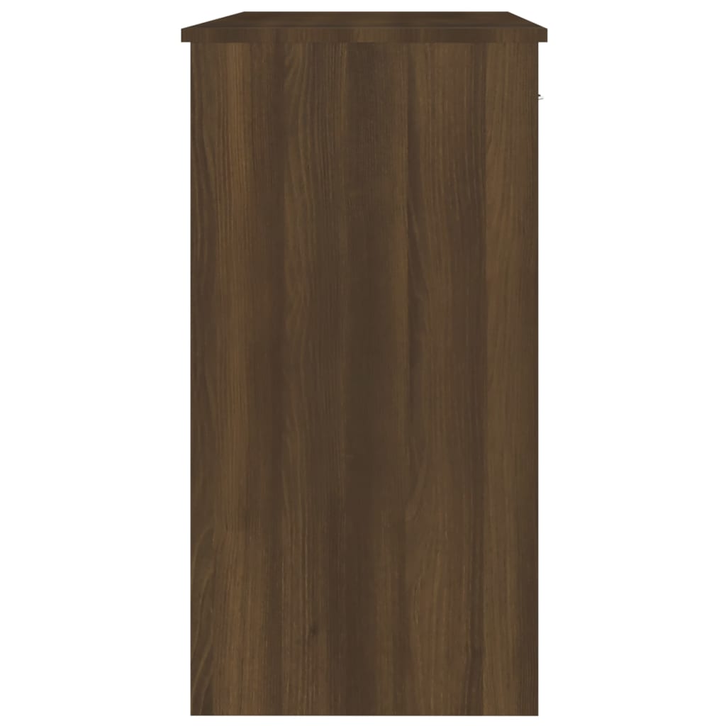 vidaXL Escritorio de madera contrachapada marrón roble 80x40x75 cm