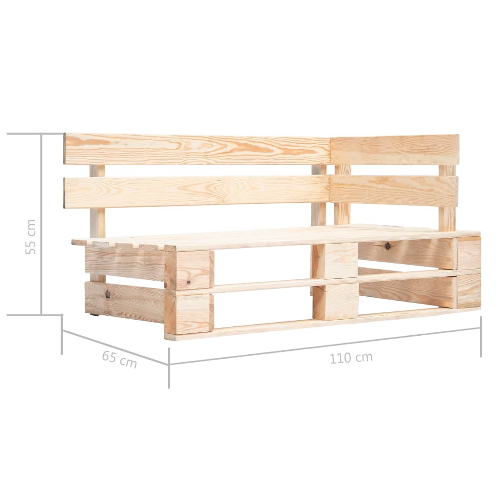vidaXL Muebles de palets 4 pzas y cojines madera pino impregnada