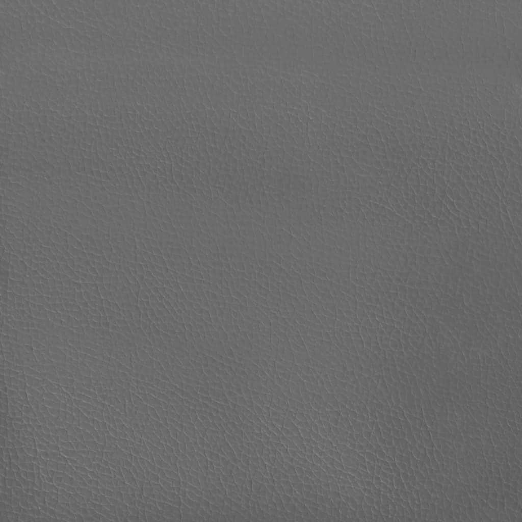 vidaXL Cabecero de cuero sintético gris 163x23x78/88 cm