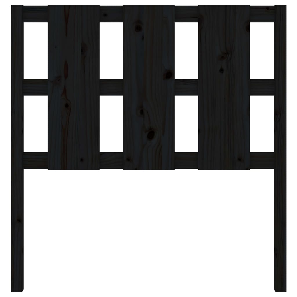 vidaXL Cabecero de cama madera maciza de pino negro 105,5x4x100 cm