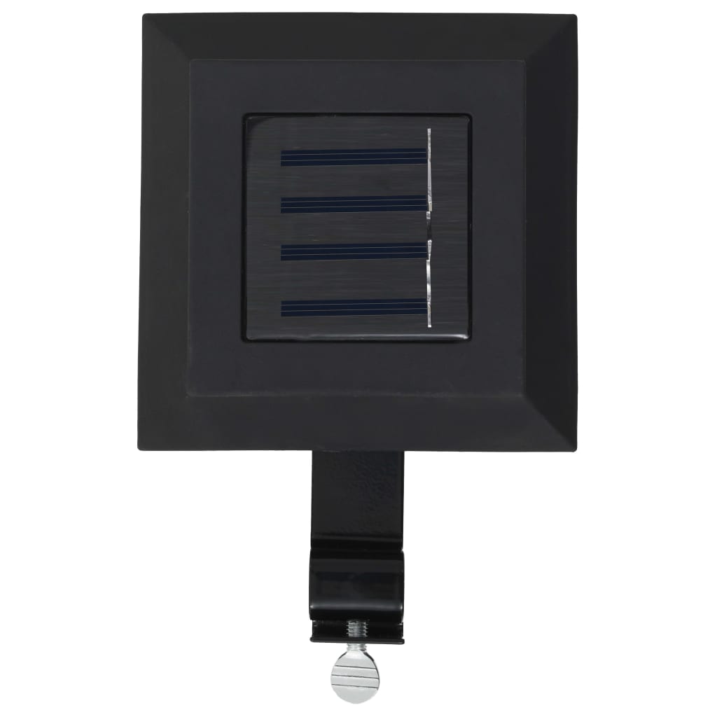 vidaXL Lámparas solares LED de exterior 12 uds. cuadradas 12 cm negro