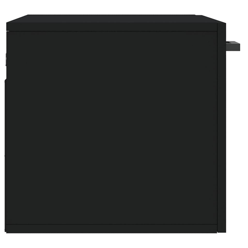 vidaXL Armario de pared madera de ingeniería negro 60x36,5x35 cm