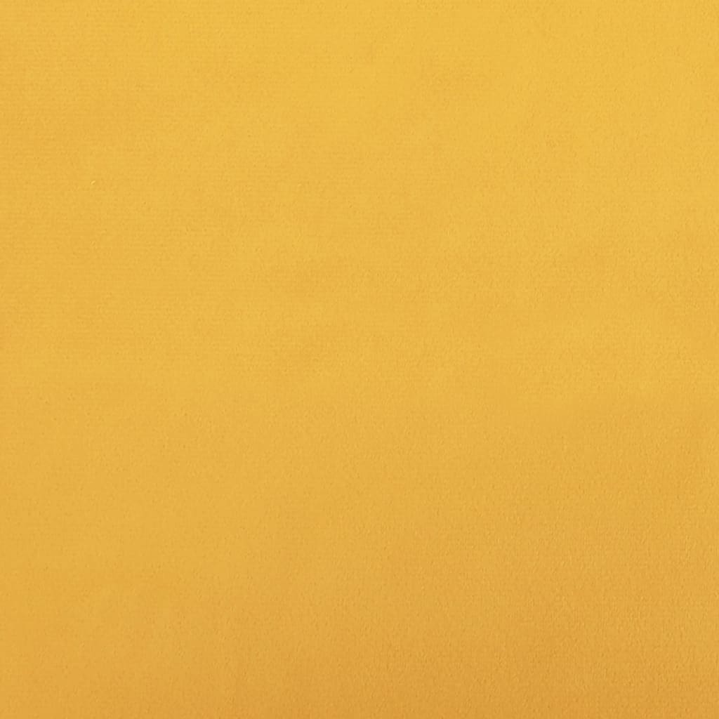 vidaXL Silla mecedora de tela amarilla