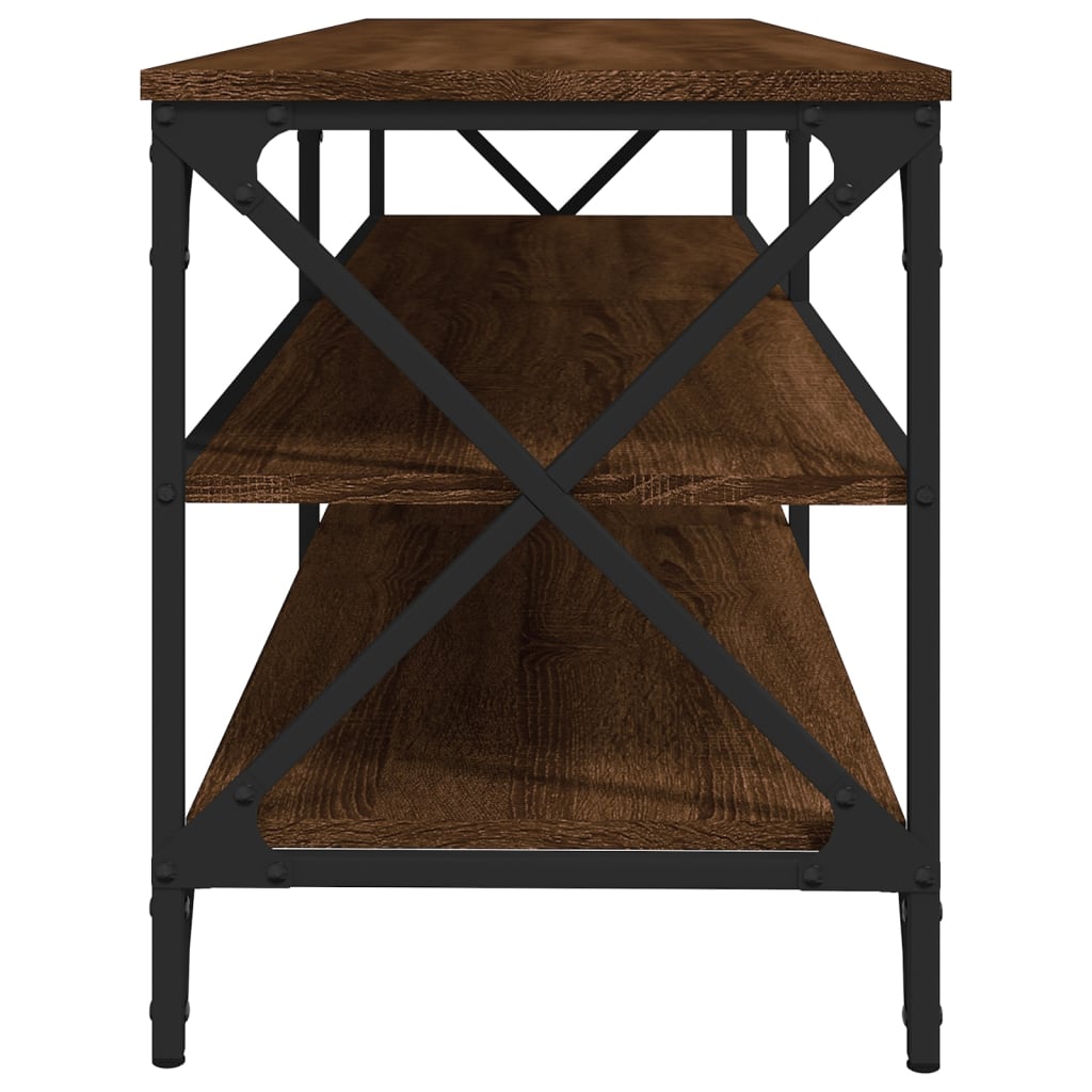 vidaXL Mueble de TV madera contrachapada marrón roble 160x40x50 cm