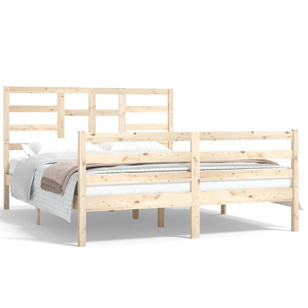 vidaXL Estructura de cama madera maciza 150x200 cm