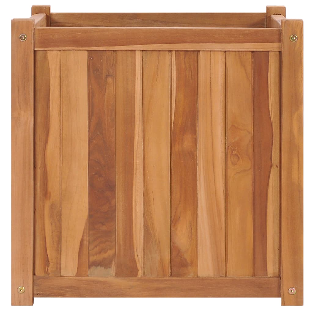 vidaXL Arriate elevado madera maciza de teca 50x50x50 cm