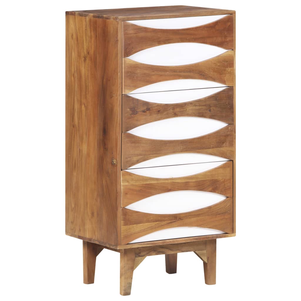 vidaXL Mueble con cajones de madera maciza de acacia 43,5x35x90 cm