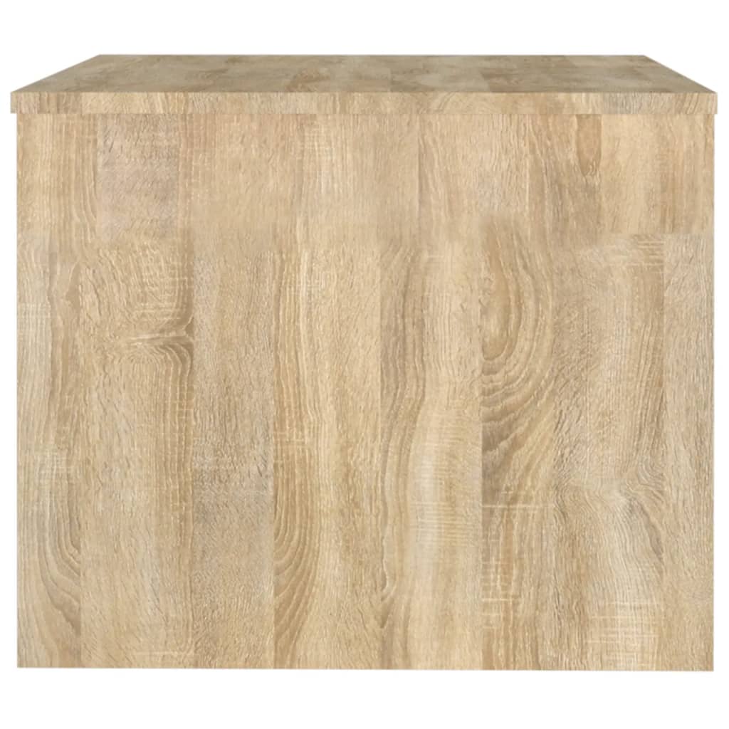 vidaXL Mesa de centro madera contrachapada roble Sonoma 80x50x40 cm