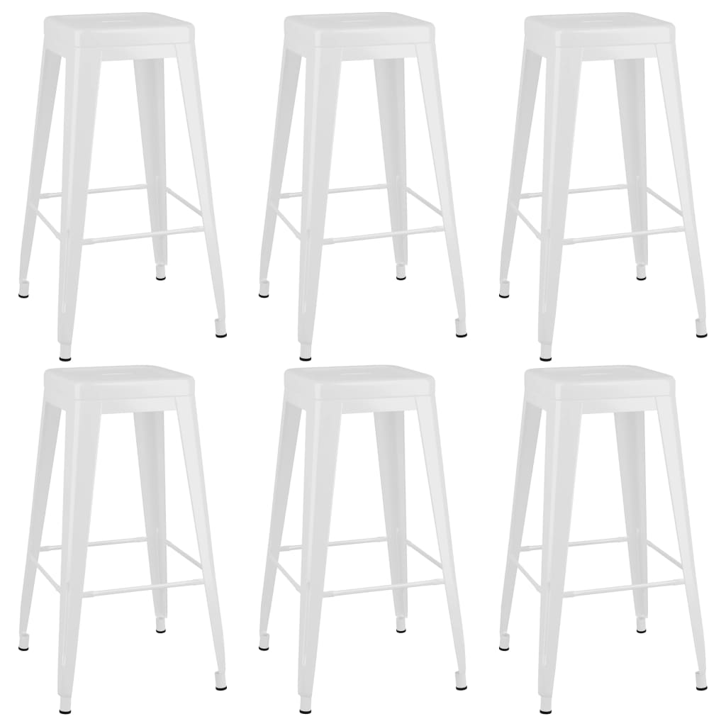 vidaXL Set de muebles de bar de 7 piezas blanco