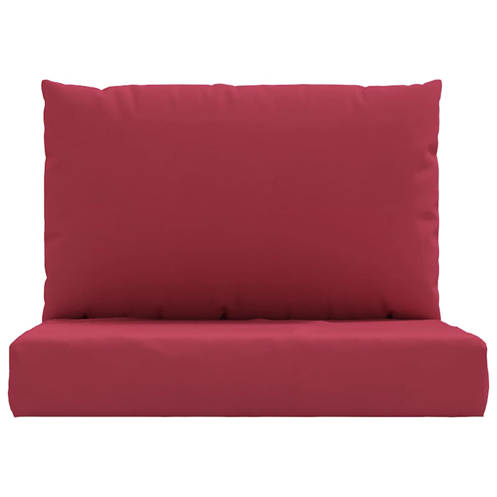 vidaXL Cojines para sofá de palés 2 unidades tela rojo vino tinto