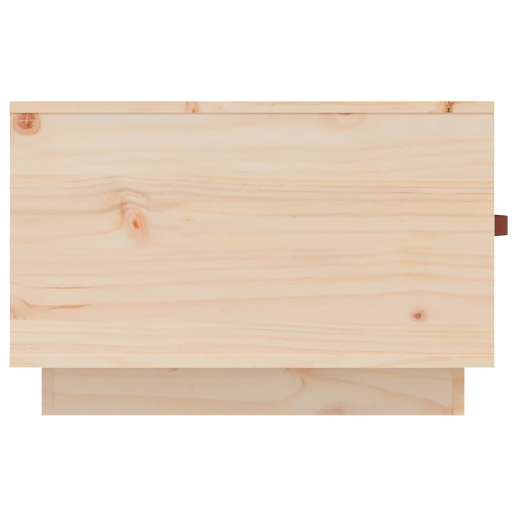 vidaXL Mesa de centro de madera maciza de pino 60x53x35 cm