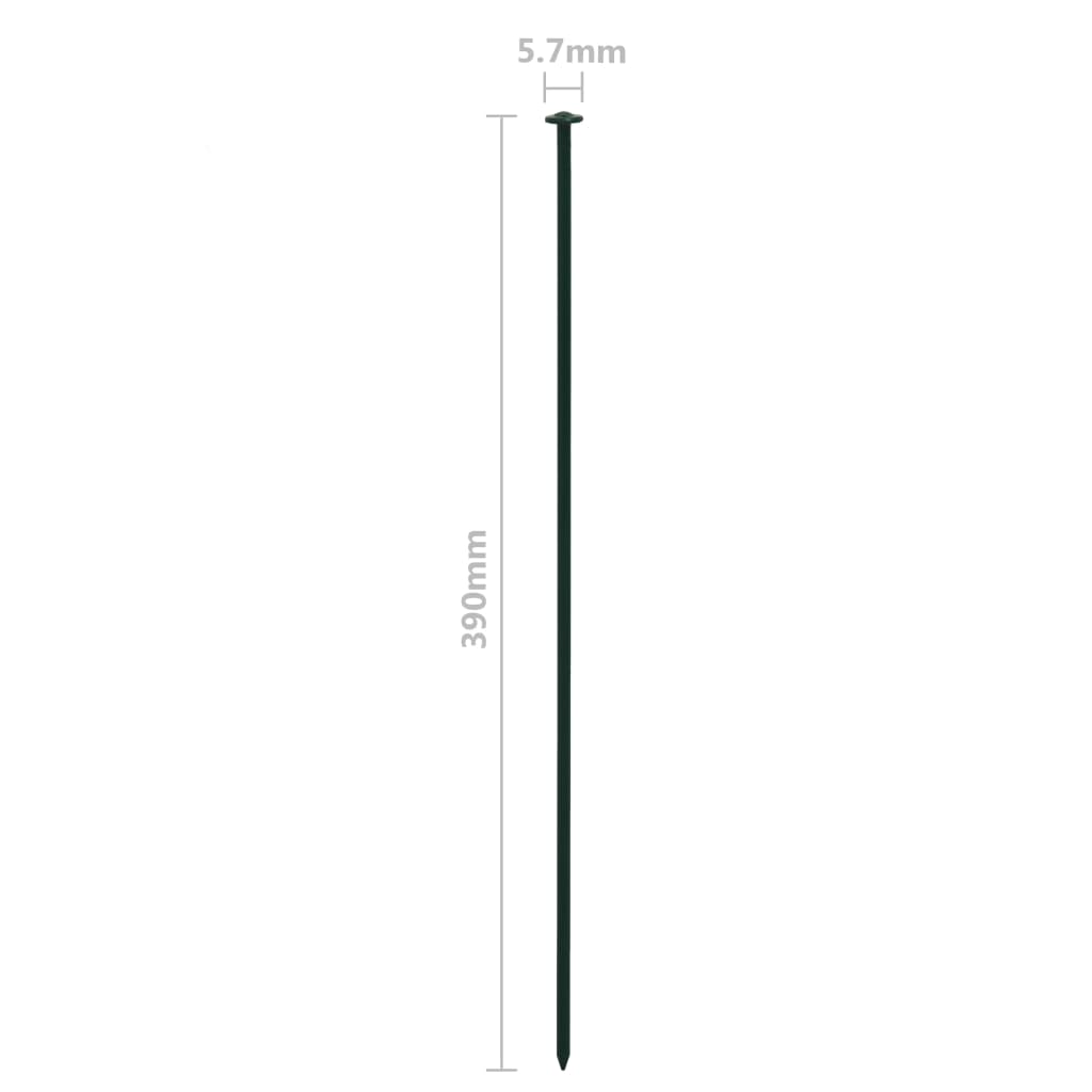 vidaXL Set de valla de jardín arqueada verde 77,3x26 cm