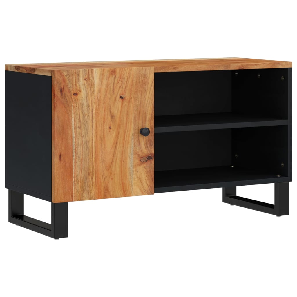 vidaXL Mueble de TV madera acacia y madera contrachapada 80x33x46 cm