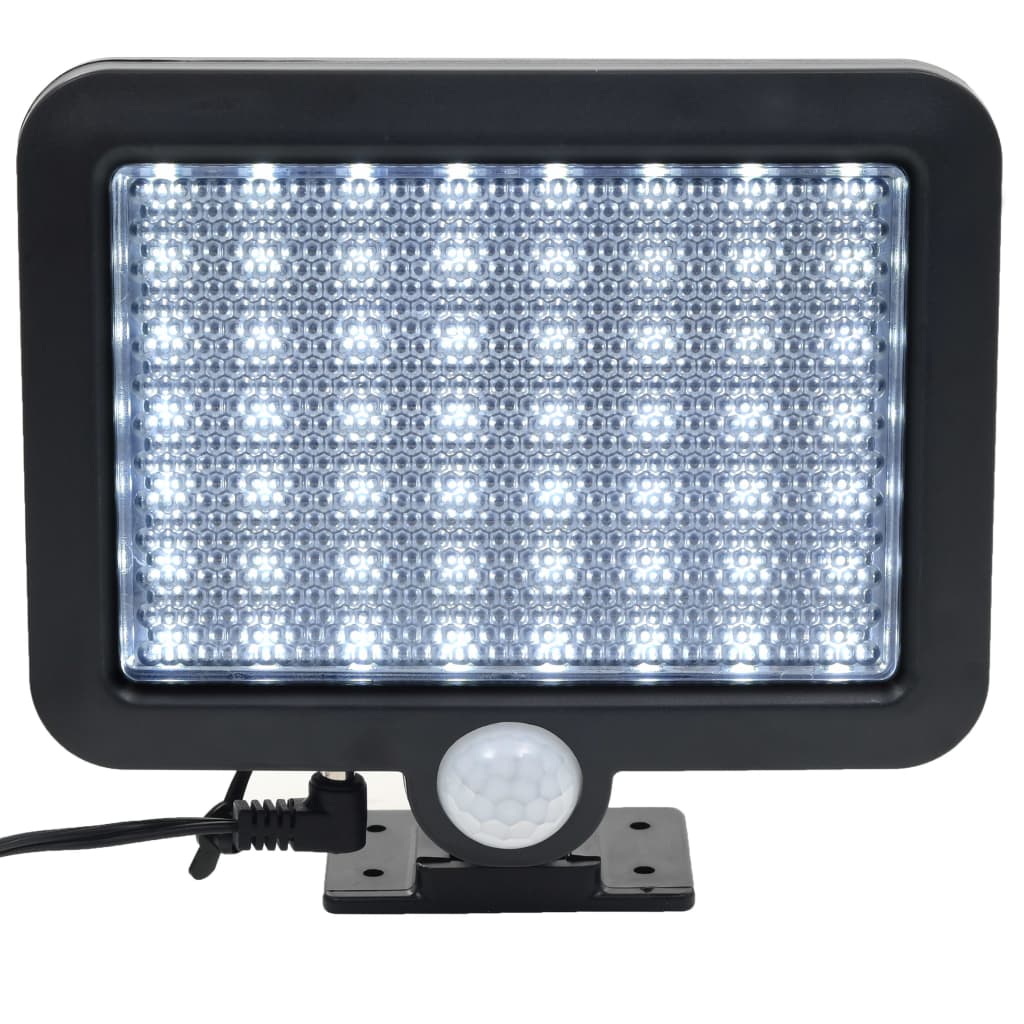 vidaXL Lámpara solar con sensor de movimiento luces LED blanco