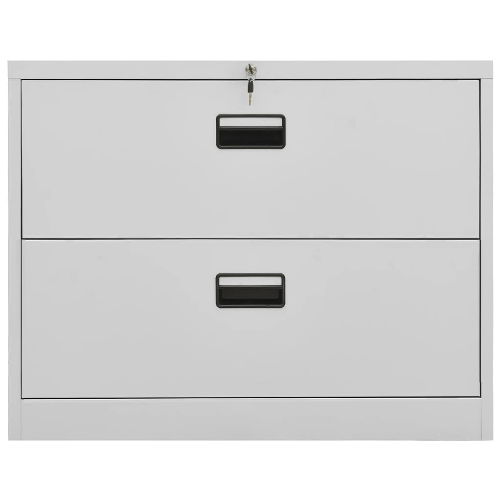 vidaXL Armario archivador de acero gris claro 90x46x72,5 cm