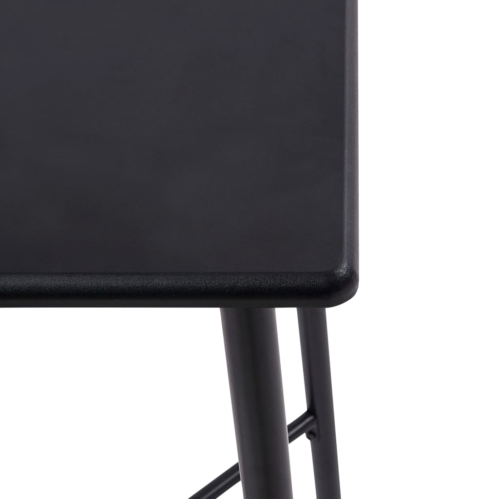 vidaXL Juego de mesa alta y taburetes 3 piezas tela negra