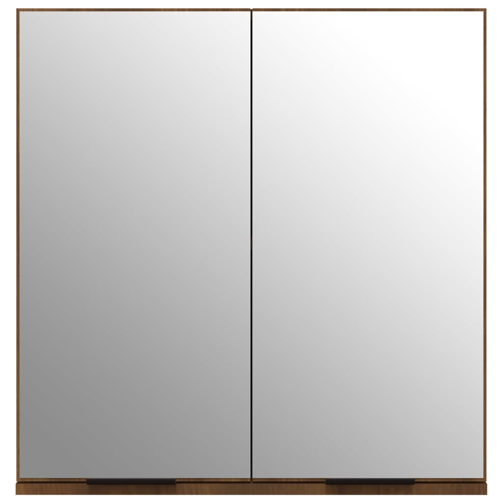 vidaXL Armario de baño con espejo color roble marrón 64x20x67 cm