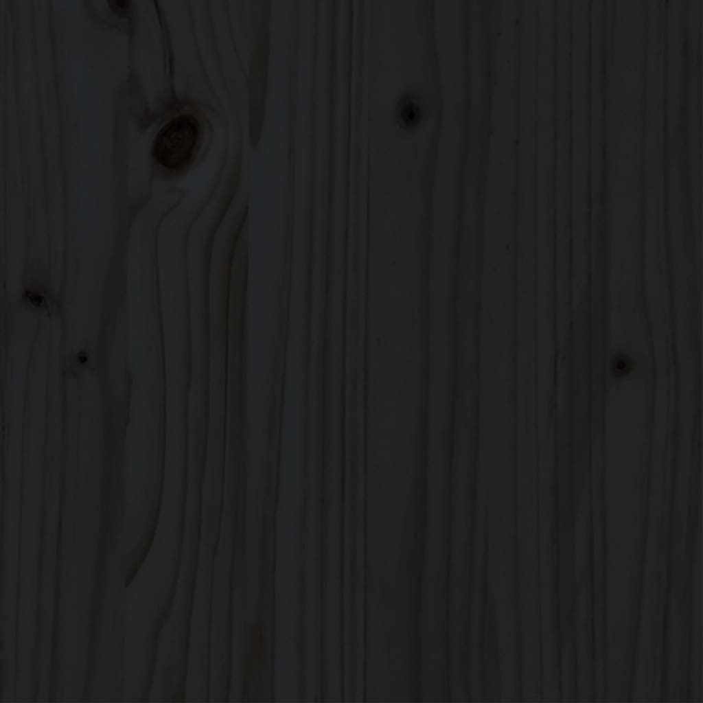 vidaXL Estructura de cama madera maciza pino individual negro 90x190cm
