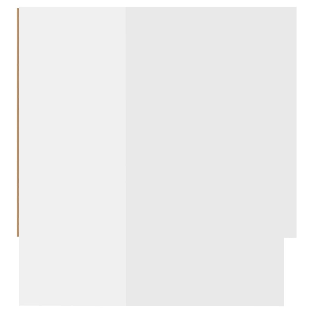 vidaXL Armario de madera contrachapada blanco brillante 100x32,5x35 cm