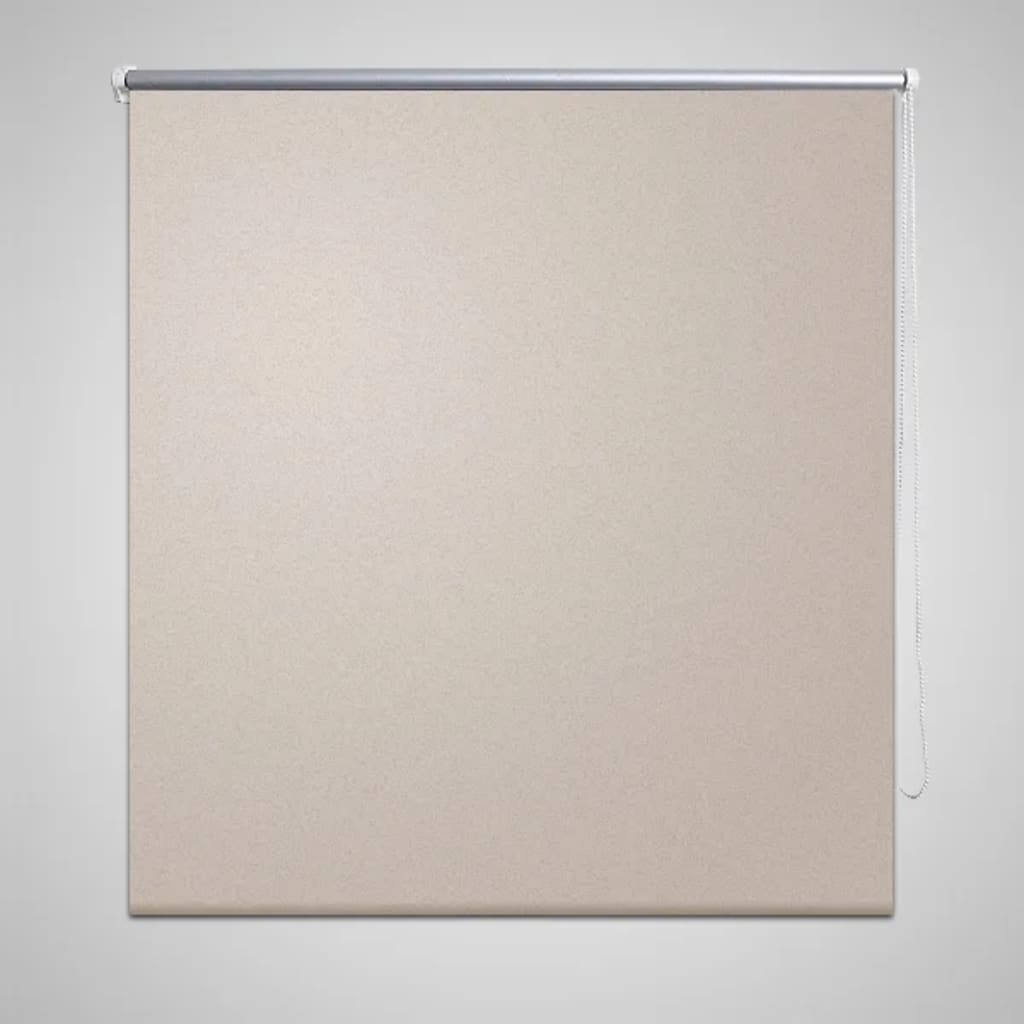 vidaXL Persiana opaca enrollable beige 100x175 cm