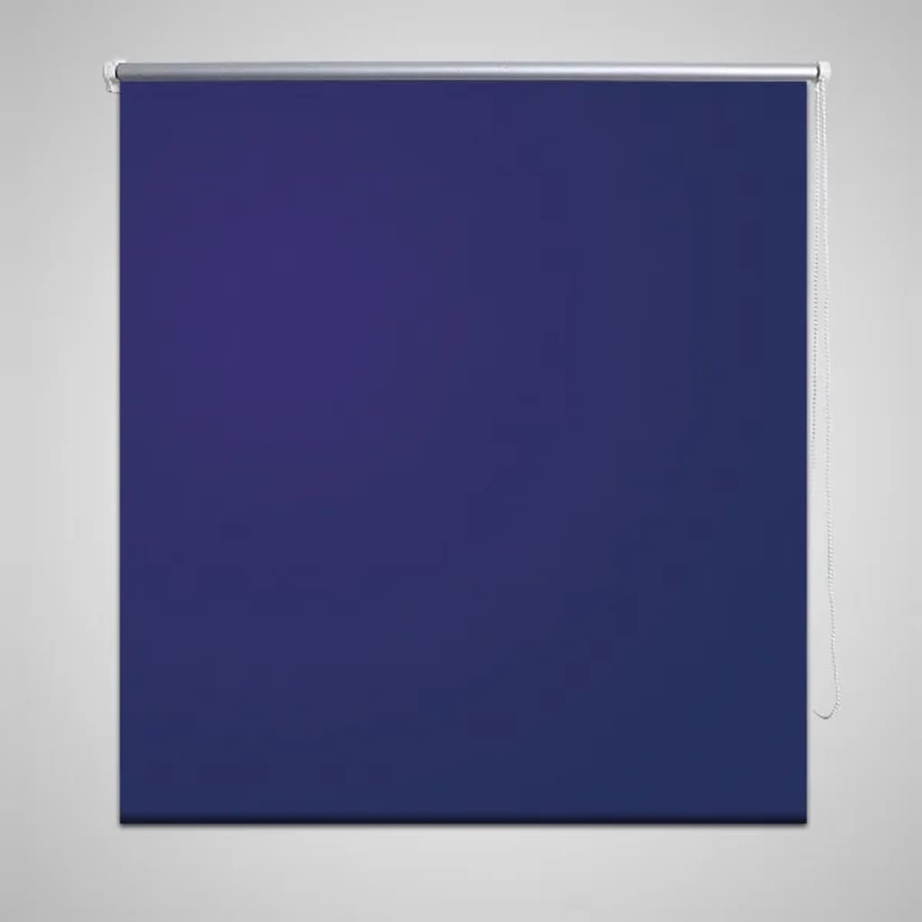 vidaXL Persiana estor opaco enrollable azul marino 160x175 cm