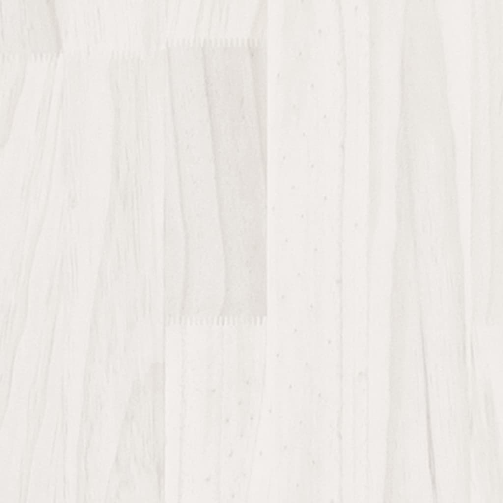 vidaXL Mueble de TV de madera maciza de pino blanco 110x30x33,5 cm