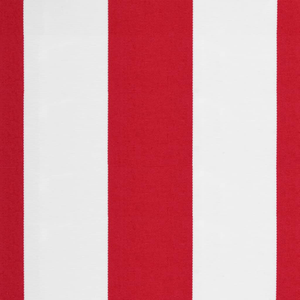 vidaXL Tela de repuesto de toldo rayas rojas y blancas 4x3 m