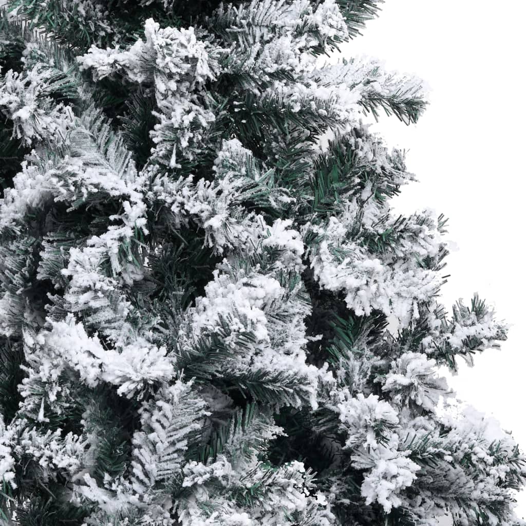 vidaXL Árbol de Navidad con luces LEDs, bolas y nieve verde 400 cm