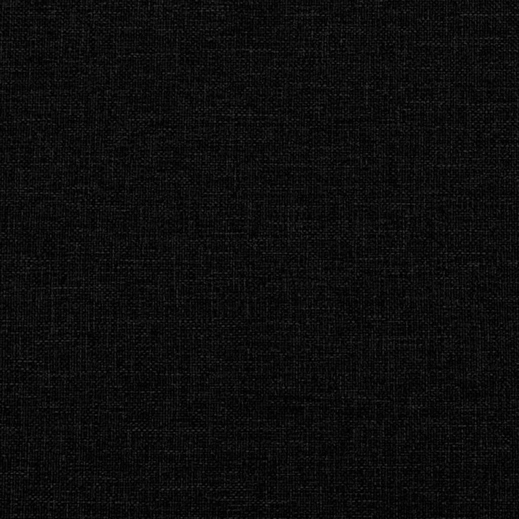 vidaXL Banco con cojines tela negro 113x64,5x75,5 cm
