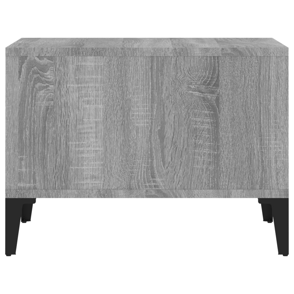 vidaXL Mesa de centro madera contrachapada gris Sonoma 60x50x36,5 cm