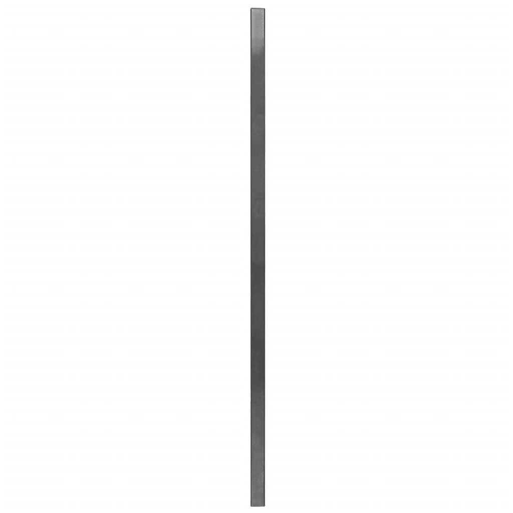 vidaXL Panel de valla y postes hierro recubrimiento polvo gris 6x1,2 m