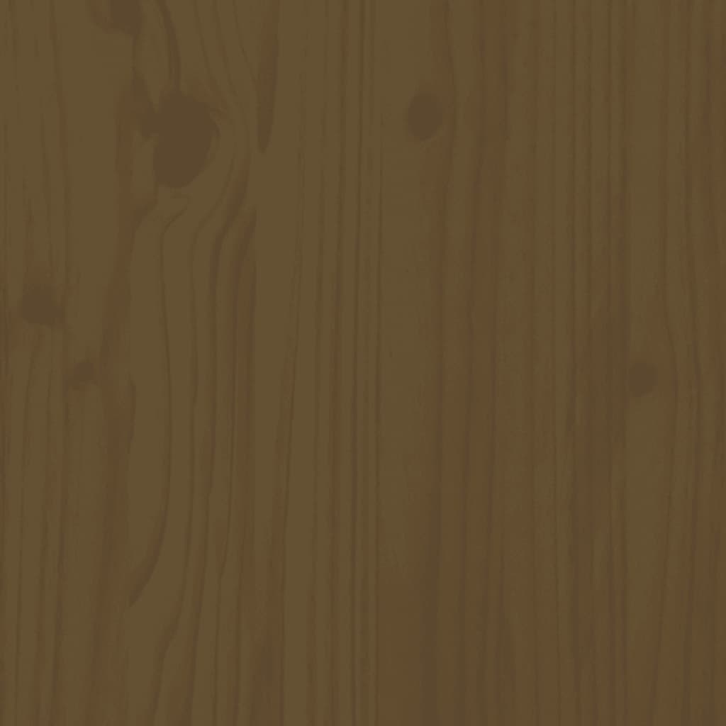vidaXL Mueble zapatero de madera maciza pino marrón miel 110x34x52 cm