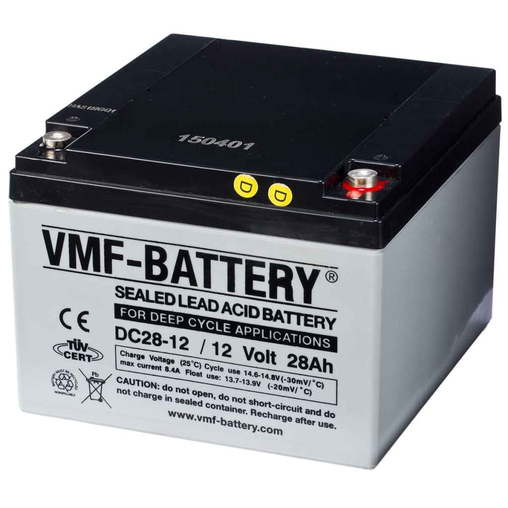 VMF Batería de ciclo profundo AGM 12 V 28 Ah DC28-12