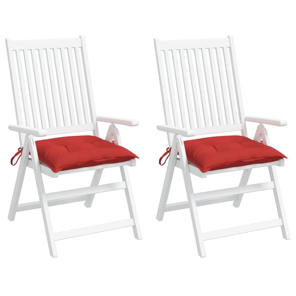 vidaXL Cojines de silla de jardín 2 uds tela Oxford rojo 50x50x7 cm