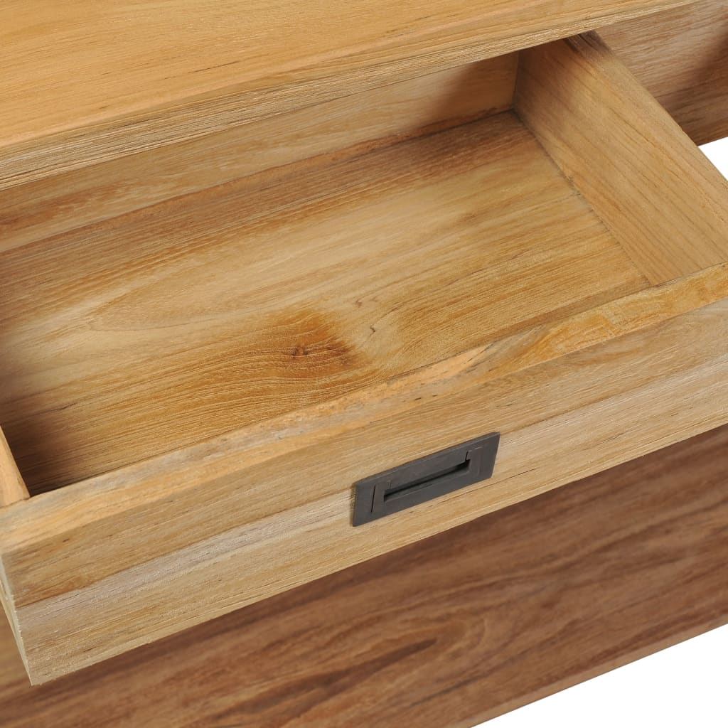 vidaXL Mesa consola de madera de teca maciza 120x30x80 cm