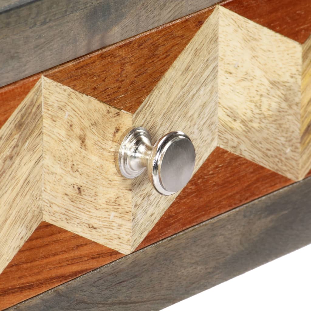 vidaXL Mesa consola de madera maciza de mango gris 86x30x76 cm