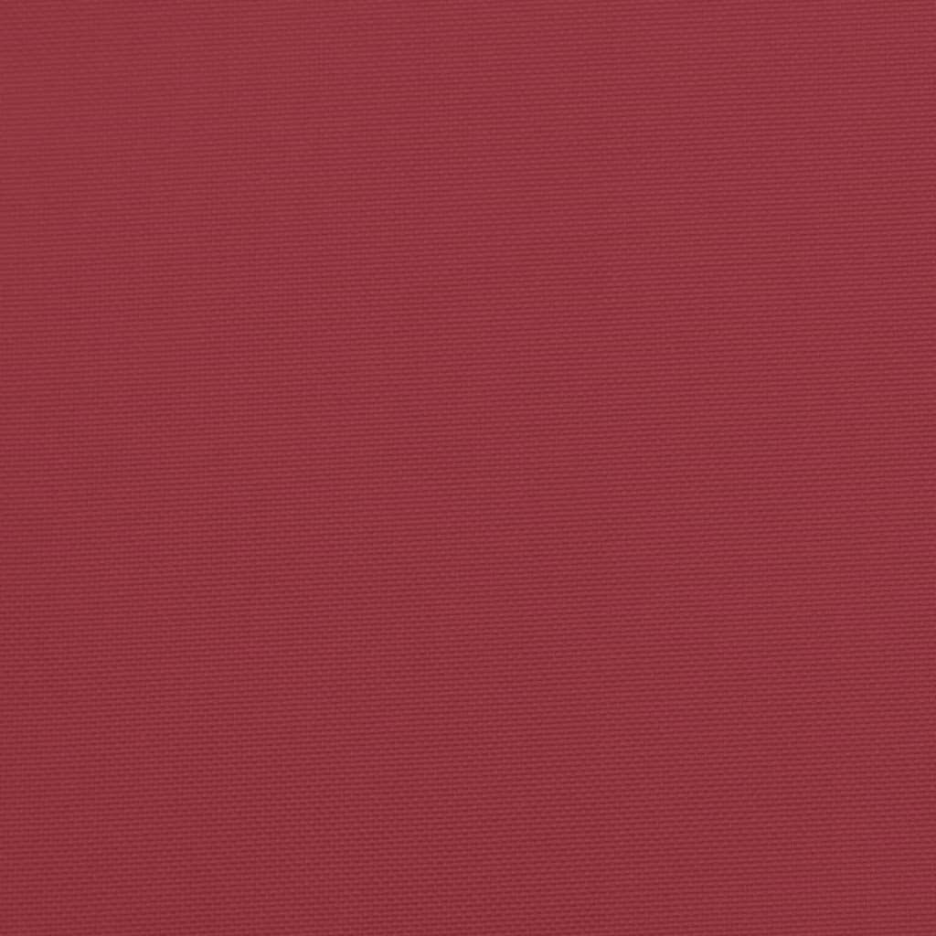 vidaXL Cojín de banco de jardín tela Oxford rojo tinto 100x50x7 cm