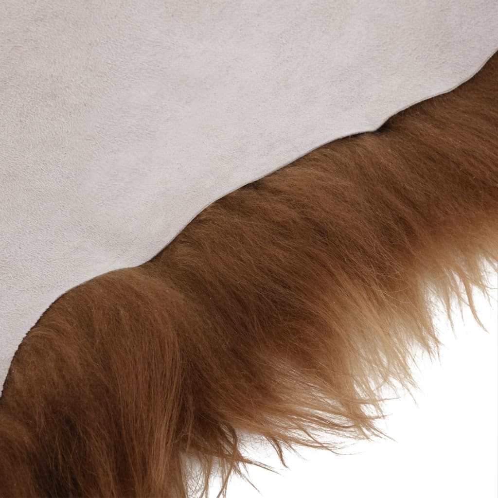 vidaXL Cubierta de asiento de piel de oveja islandesa marrón 70x110 cm