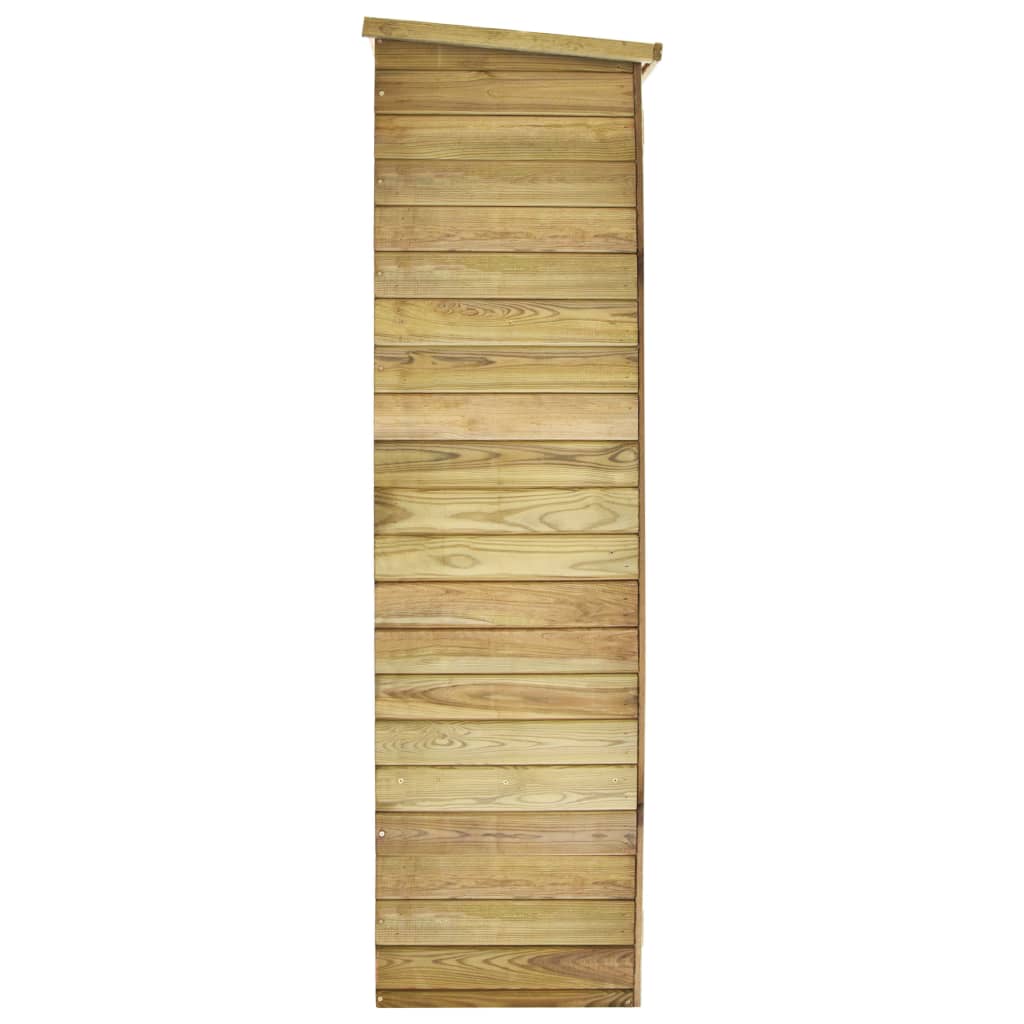 vidaXL Caseta herramientas jardín madera pino impregnada 123x50x171 cm