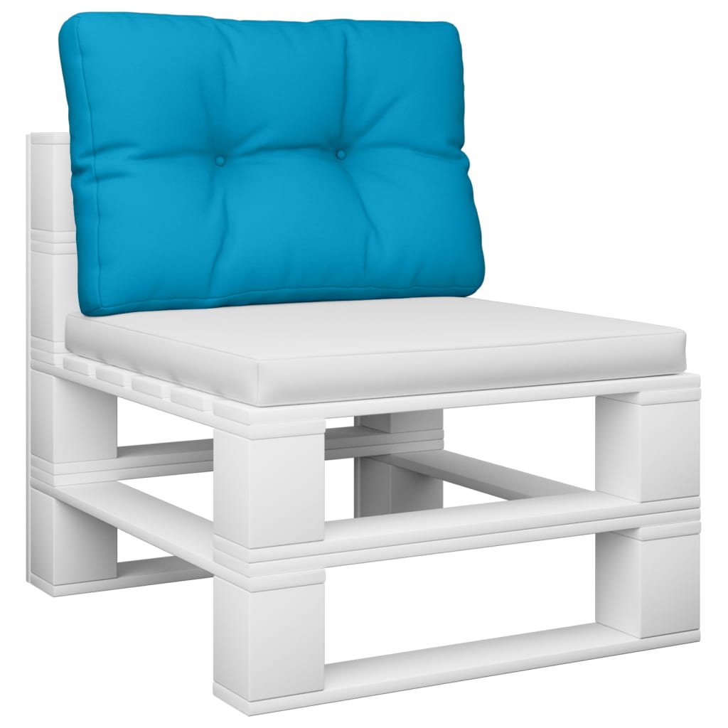 vidaXL Cojín para sofá de palets de tela azul 60x40x12 cm