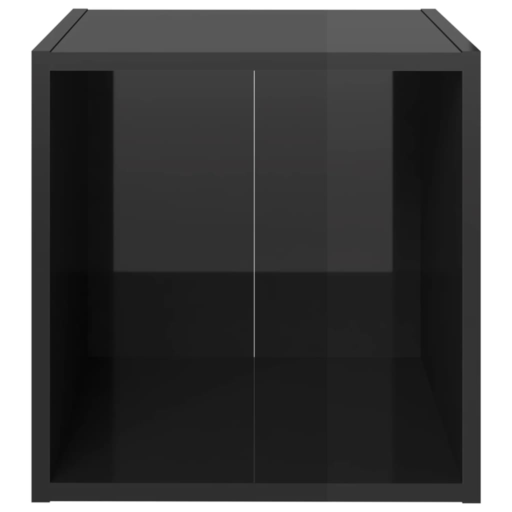 vidaXL Muebles para TV 2 uds aglomerado negro brillante 37x35x37 cm