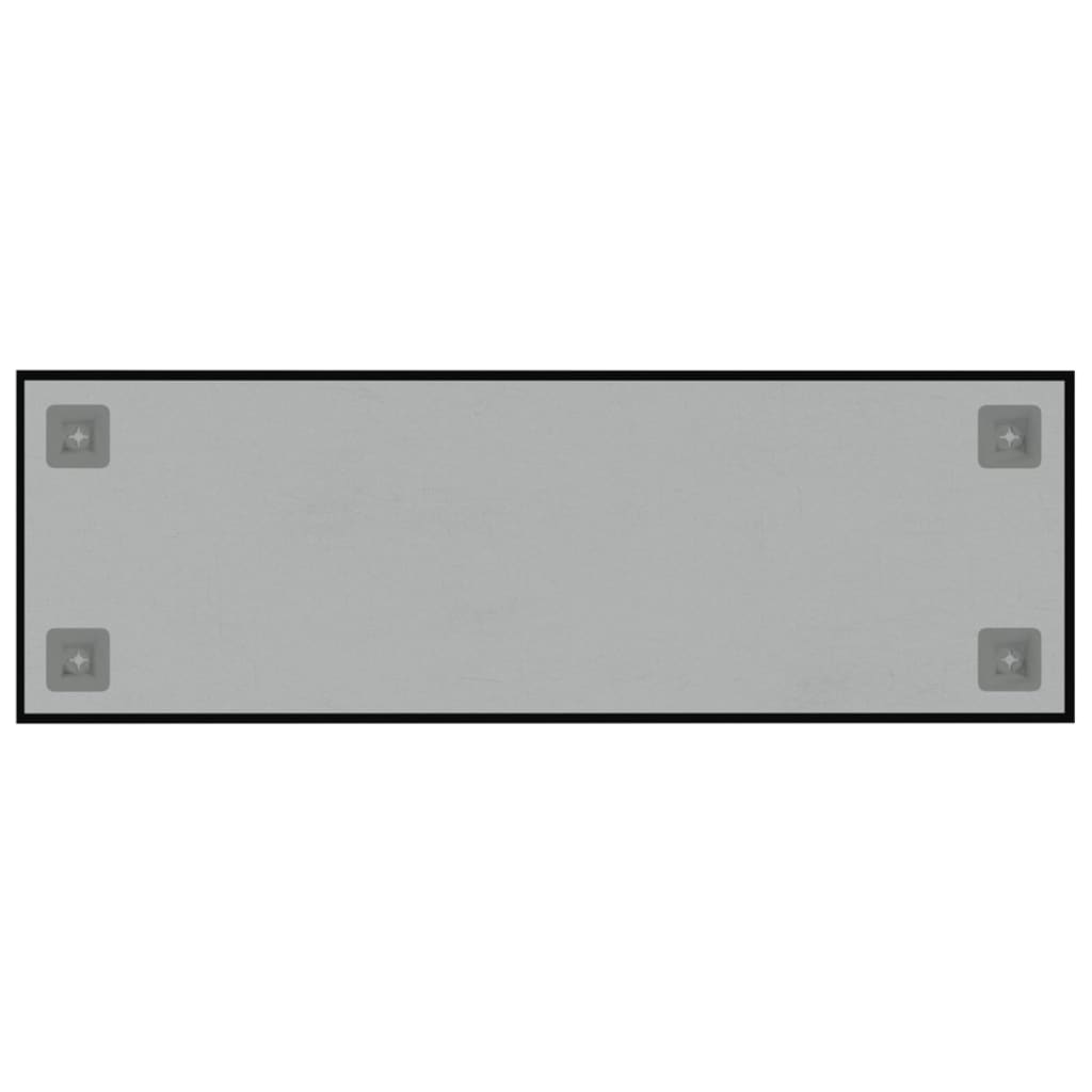 vidaXL Pizarra magnética de pared vidrio templado negro 60x20 cm
