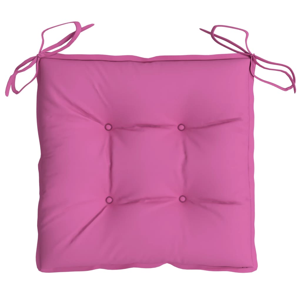 vidaXL Cojines de silla de jardín 2 uds tela Oxford rosa 50x50x7 cm