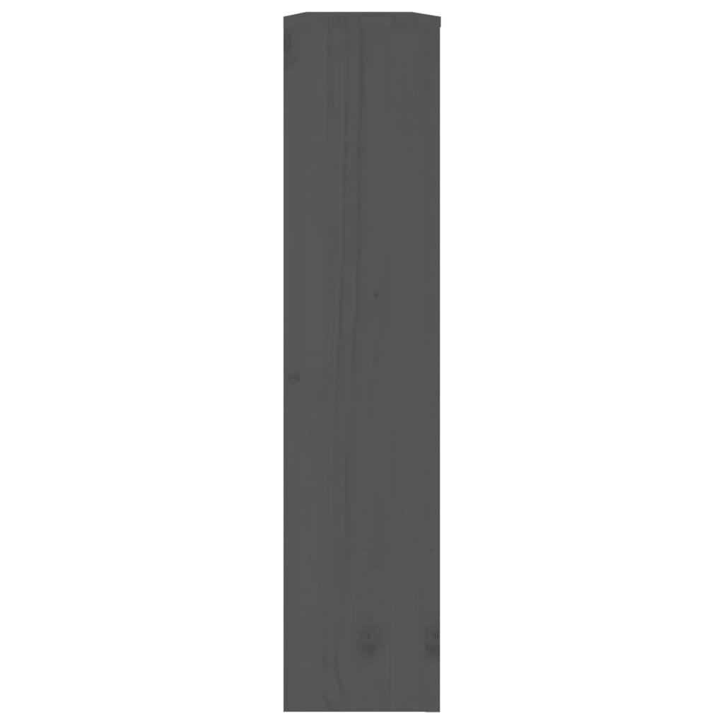 vidaXL Cubierta de radiador madera maciza de pino gris 108,5x19x84 cm